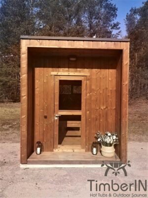 Nowoczesna Sauna Ogrodowa Z Przedsionkiem Mini (20)