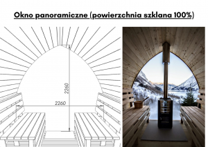 Okno Panoramiczne (powierzchnia Szklana 100%) Do Sauny Na Zewnątrz