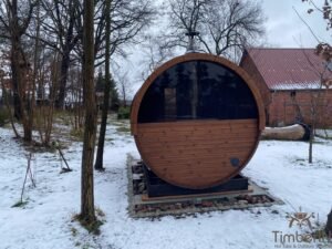 Sauna Ogrodowa Beczka Elektryczna Opalana Drewnem (5)