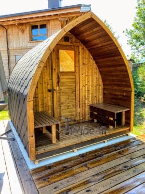 Sauna Ogrodowa Drewniana DIY Elektryczna Opalana Drewnem IGLU (3)