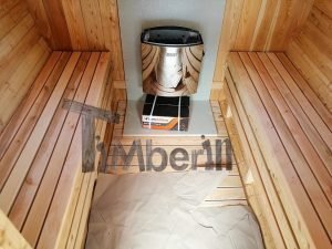 Barrel Garden Sauna With Canopy Terrace And Electric Heater (14)