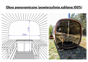 Okno Panoramiczne (powierzchnia Szklana 100%) Do Prostokątnej Sauny