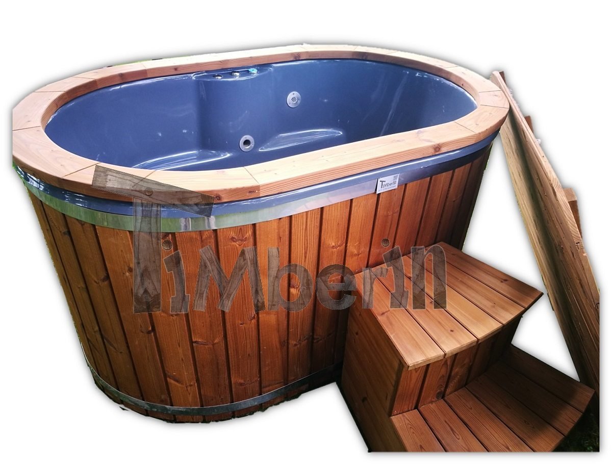 2 Person Wood Fired Electric Hot Tub