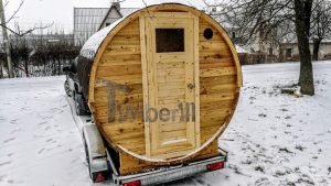 Mobile Outdoor Sauna On Wheels Harvia Wood Burner (1)