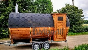 Mobile Outdoor Sauna With Dressing Room Harvia Wood Burner (11)