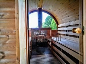 Mobile Outdoor Sauna With Dressing Room Harvia Wood Burner (20)