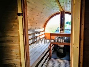 Mobile Outdoor Sauna With Dressing Room Harvia Wood Burner (21)