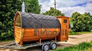 Mobile Outdoor Sauna With Dressing Room Harvia Wood Burner (30)