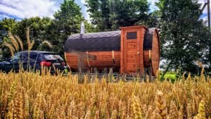 Mobile Outdoor Sauna With Dressing Room Harvia Wood Burner (35)