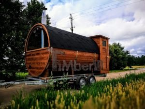Mobile Outdoor Sauna With Dressing Room Harvia Wood Burner (9)