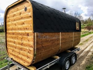 Mobile Rectangular Outdoor Sauna On Wheels Trailer (18)