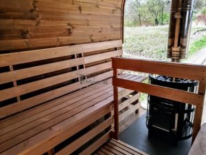 Mobile Rectangular Outdoor Sauna On Wheels Trailer (41)