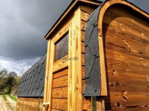 Mobile Rectangular Outdoor Sauna On Wheels Trailer (48)
