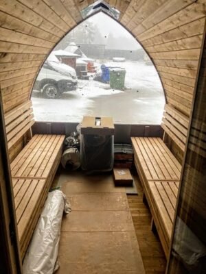 WZÓR NA MAGAZYNIE Sauna Ogrodowa Drewniana Elektryczna Opalana Drewnem IGLU (2)