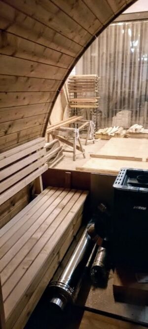 WZÓR NA MAGAZYNIE Sauna Ogrodowa Drewniana Elektryczna Opalana Drewnem IGLU (7)