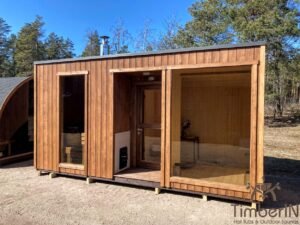 Nowoczesna Sauna Ogrodowa Z Przedsionkiem (1)