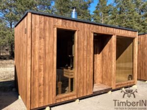 Nowoczesna Sauna Ogrodowa Z Przedsionkiem (4)