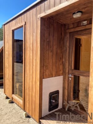 Nowoczesna Sauna Ogrodowa Z Przedsionkiem (8)