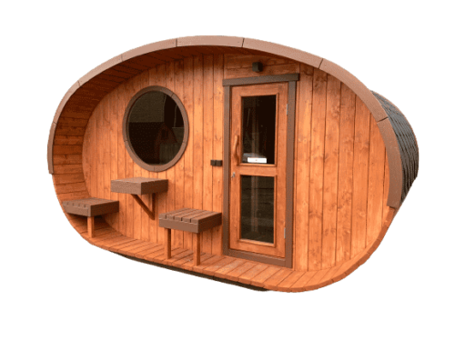 Zewnętrzna Drewniana Sauna W Stylu Ellipse (1)