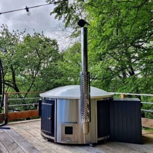 Zintegrowany piec opalany drewnem do balii – 30 kW ze stali nierdzewnej 316