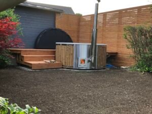 Zintegrowany piec opalany drewnem do balii – 30 kW ze stali nierdzewnej 316