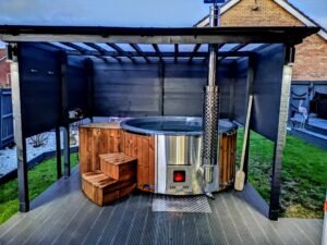 Zintegrowany piec opalany drewnem do balii – 30 kW ze stali nierdzewnej 316